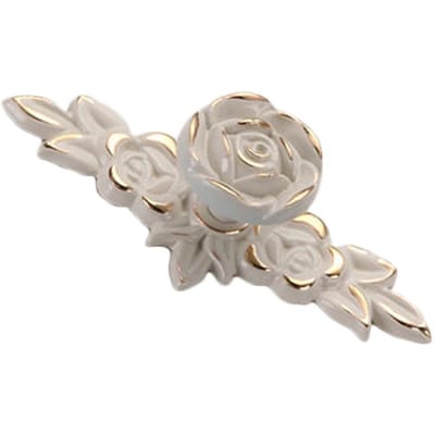 Euro Rose Kastknoppen Vintage Exquise 3D Zinklegering Bloem Ladehandgrepen voor Keuken