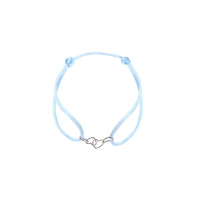 Go Dutch Label Armband touw 4 hart open Blue B2352-3