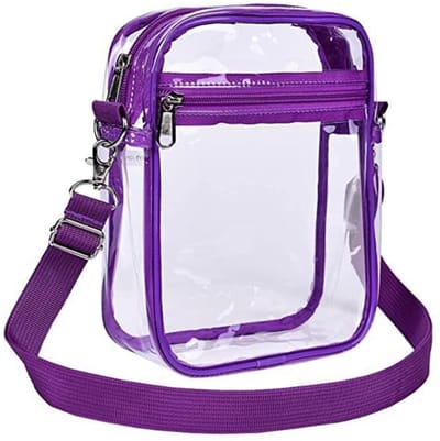 Dailygoods- Schoudertas Duurzaam PVC - Transparante Handtas - Verstelbare Band - Ruime Binnenkant - Multifunctioneel - Geschikt voor Concerten - Cosmetica Tas