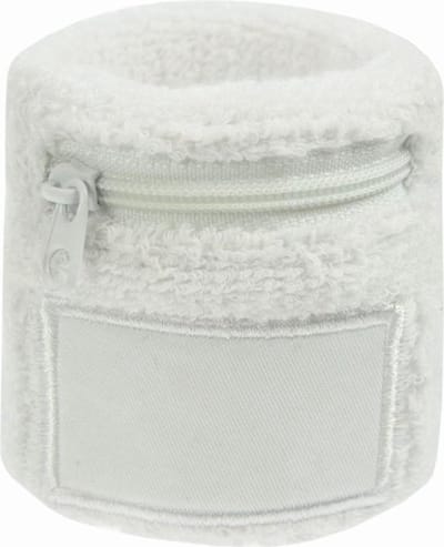 Benza Pols zweetbandjes met opbergvakje en rits - Wit 6 cm - 25 stuks