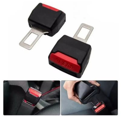 2 Stuks Autogordel Verlenger – Universele Veiligheidsgordel Extender – Seat Belt Clip Extender Zwart/Rood