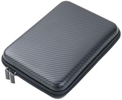 Troika Organizer-Etui "TRAVEL CASE CARBON" Opbergtas met ritssluiting, 3 binnenvakken, 6 elastische lussen, tussenschot (binnenin), imitatieleer/fluweel, grijs