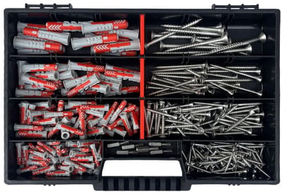 Roestvrijstalen Schroevenset - Bevestigingsset Assortiment - Klus Werkzaamheden - Inclusief Kwaliteit Pluggen - Maten 5-10mm
