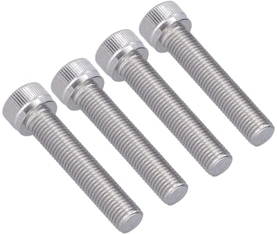 M10 1.25mm Fijne Draad Hex Bouten Set van 4 Stuks A2-70 RVS voor Bouwprojecten en Mechanische Toepassingen