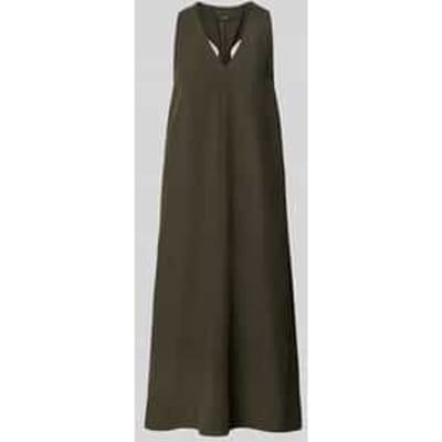 relaxed fit midi-jurk van viscosemix model 'Waka'