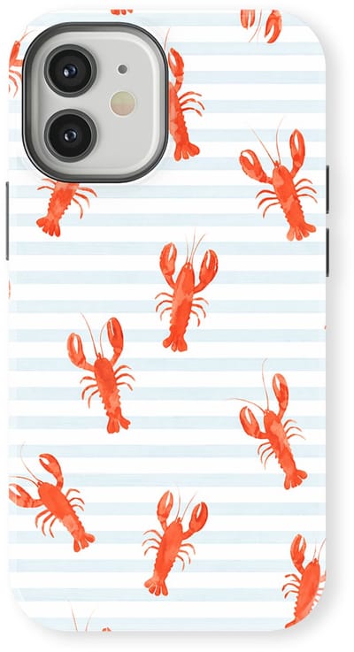 DripCase Hoesje geschikt voor iPhone 12 | Happy Stripes Motief | Magnetisch Opladen | 2-in-1 Ontwerp | Vrolijke Backcover geschikt voor iPhone 12 Lobster Lanes