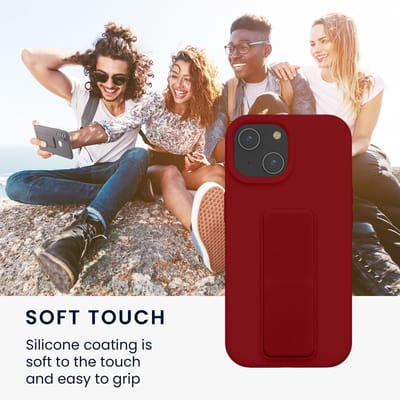 kwmobile back cover voor smartphone - geschikt voor iPhone 15 - 1x beschermhoesje van kunststof - In rabarber rood