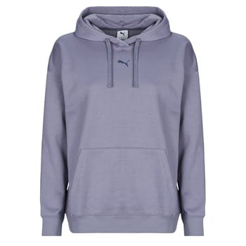 Puma Sweater Dames ESS Centered Cat Logo Relaxed Hoodie Paars - Maat L
