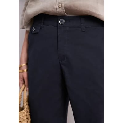 Casual fit chino's in een zachte stof
