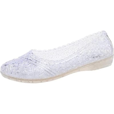 Chaussures pour femmes de haute qualité Mocassins Ballerines plates décontractées d'extérieur pour femmes Bout rond Semelle souple Creux Sandales pour femmes 40 blanc