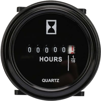 680V ACDC 99999,9 uur Quartz-urenteller voor motorgeneratortijdtelling black