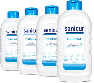 Sanicur Original Bad en Douchegel - 4x 1000ml - Voordeelverpakking