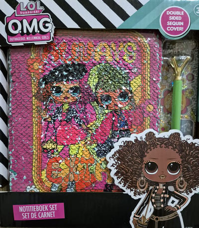 L.O.L. Surprise! Notitieboek Set met Pen - Sequin Notitieboek - Glitter