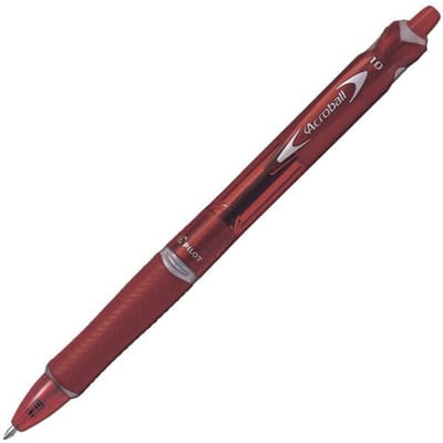 Pilot Acroball Rode Ballpen – 0.7mm Medium Tip - 1 stuk