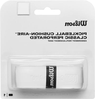 Pickleball Grip - Vervangende Handgreep - Sporten Verbeteren - Perforaties voor Snellere Drogen - Standaard Maat - Wit