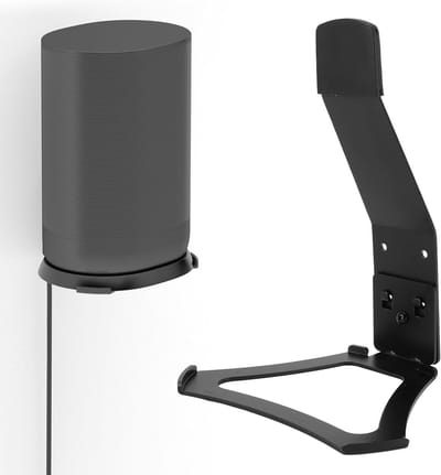 Muurbeugel Speaker - Speaker Ophanging - Ruimte Besparen - Aluminiumlegering - 22 x 14 x 6 cm - Zwart