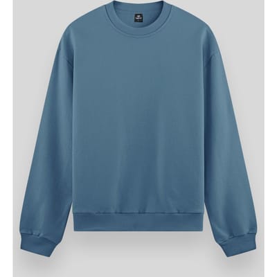Heren Effen Rundhals Sweatshirt