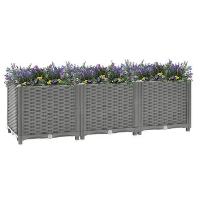 vidaXL - Plantenbak - verhoogd - 120x40x38 - cm - polypropeen
