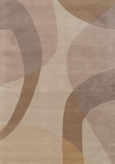 Acsento Corte Natural Vloerkleed - 160 x 230 cm - Veelkleurig - Rechthoekig - Wol - Eetkamer, Woonkamer - Geometrisch - Modern