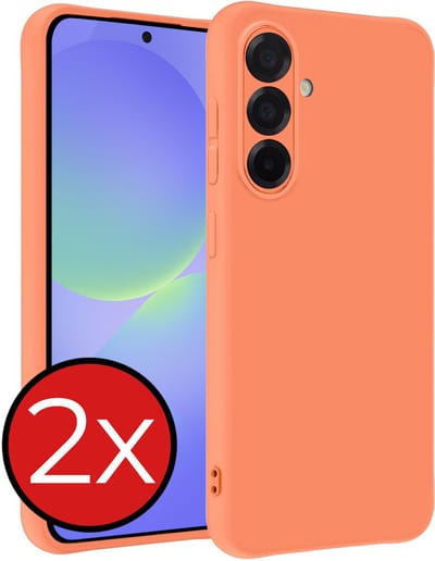 Hoesje - 2 Stuks - Geschikt voor Samsung Galaxy A36 - Sterk & Shockproof - Telefoonhoes - Back Cover - Case Siliconen - Telefoon Hoes - Perzik
