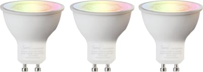 LUEDD Set van 3 smart GU10 RGBW LED lampen 5W 350 lm 2200-4000K