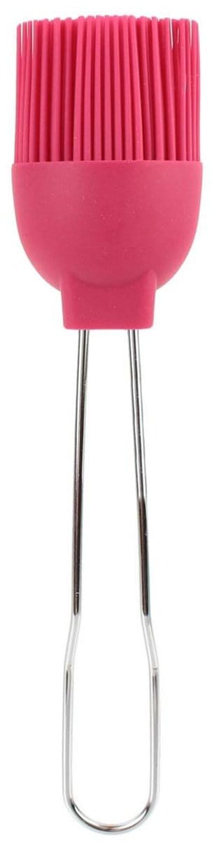 Lily Cook Bakkwasten - siliconen/metaal - flexibel - invetten - invetkwast - 22 cm - roze