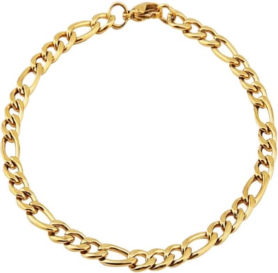 Fako Bijoux® - Schakelarmband Figaro - Armband Figaro Schakel - Staal - RVS - 3mm - 20cm - Goudkleurig