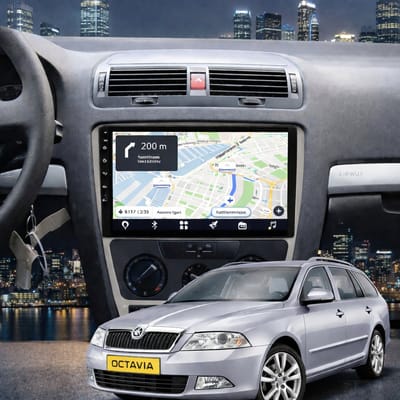 ADIVOX T1 10.1 inch geschikt voor Skoda Octavia 2007-2013 Android 15 CarPlay/Auto/Wifi/RDS/DSP/DAB+