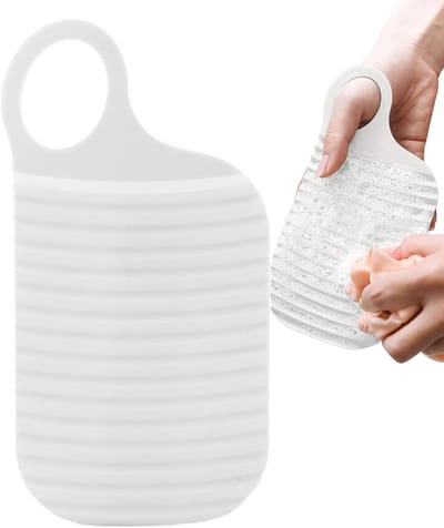 Waskrijtje Kleding - Handwas Plank - Reizen Handwas - Antislip Ontwerp - 20x10 cm - Wit