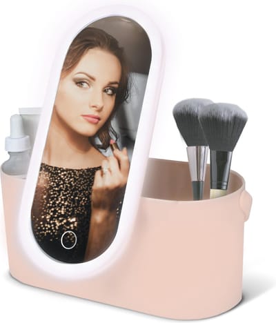 Peach Beauty Beautycase Dames - Meisje - Beautycase Koffer - Beautycase met Spiegel - Luxe