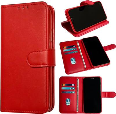 Casemania Hoesje Geschikt voor Samsung Galaxy A05s - Rood - Portemonnee Book Case - Pasjeshouder en Magneetlipje