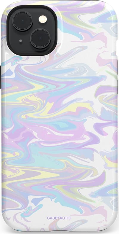 Casetastic Hoesje Geschikt voor Apple iPhone 15 Plus Magsafe - Stijlvolle Beschermende Duo-layer Case - IJsdans van kleur