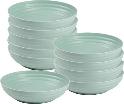 Plasticforte Soepkommen - 10x - D22 x H5.5 cm - groen - kunststof - onbreekbaar - servies