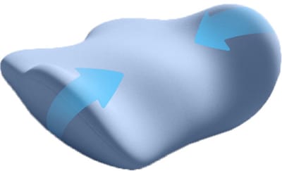 Lendensteunkussen - Lendensteunkussen voor in bed - Lendenkussen voor in bed - Ergonomische lendensteun - Platliggend kussen - Verlicht lage rugpijn - Geschikt voor auto's, bedden, stoelen, banken - Blauw
