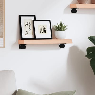 vidaXL - Wandschap - 40x10x4 - cm - onbehandeld - massief - eikenhout