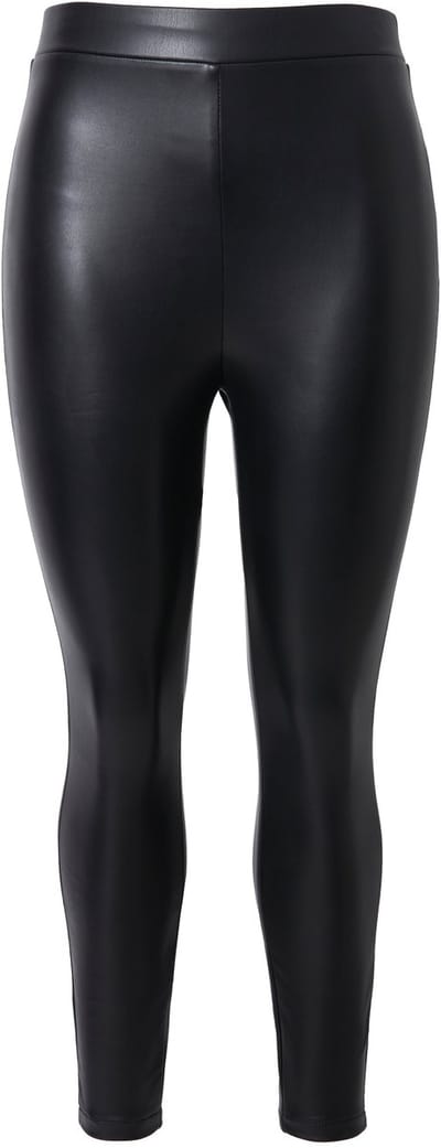 Studio Untold - Dames - Legging gecoat elastisch elastische tailleband - Zwart - Maat 46+