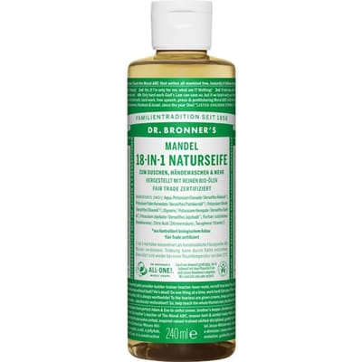 Dr. Bronner's Vloeibare zeep Amandel 18-in-1 natuurlijke Zorg Dames 240 ml