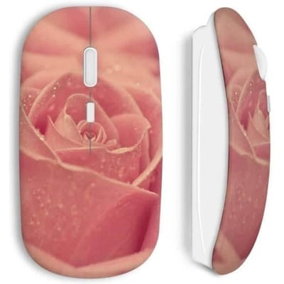 Souris sans fil - MANIACASE - Pink rose - Clé USB wifi incluse - Compatible Mac et PC - Rose