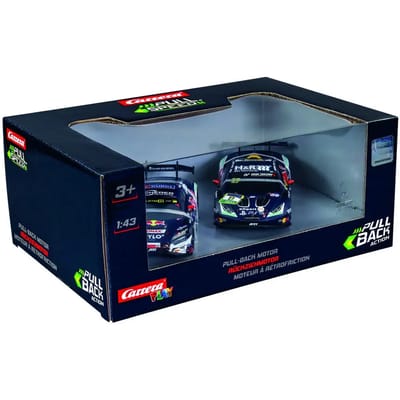 Carrera Speelgoedvoertuig Auto - ABT Sportsline - Audi R8 LMS GT3 evo II DTM - Lamborghini Huracán GT3 Evo II - Pull Back Auto -Terugtrekauto - 1:43
