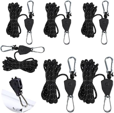 Set van 6 Reflecterende Tentlijnen met Spanner, Verstelbare Nylon Koorden voor Kamperen, Ideaal voor Tenten, Buitenactiviteiten en Hikes