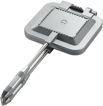 Sandwich Maker - Tosti IJzer Pan - Kamperen Koken - Dubbelzijdig Verwarmen - 14.5 cm - Metaal