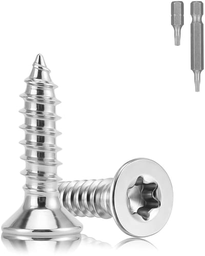 120 Stuks RVS Houtschroeven M4 x 12mm Torx Zelftappende Schroeven voor Meubelreparatie en Bouwprojecten