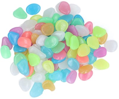 Allecto - Lichtgevende Stenen - Fluorescerende Kiezelstenen - Decoratie voor Buiten - Gemengde kleur #16 - Gloeiende Steentjes - Geschikt voor Tuin...