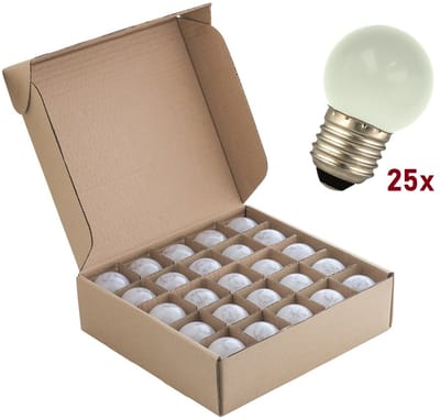 5 stuks | Bailey 2 LED Kogellamp 1W 70lm 2800K Kunststof Niet-Dimbaar | E27 | Extra Warm Wit | 1 watt | 30.000 Branduren