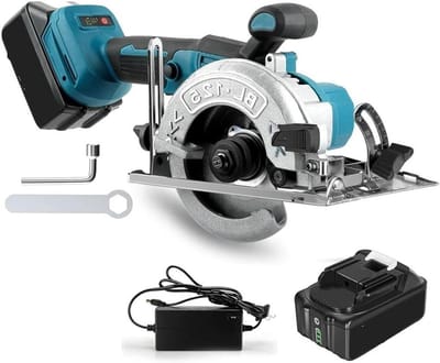 Borstelloze Cirkelzaag - Elektrische Houtzaag - Hout Bewerken - Draagbaar Ontwerp - 125 mm - Zwart