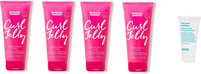 4 x Umberto Giannini - Curl Jelly Scrunching Jelly 200ml + WILLEKEURIG Travel Size