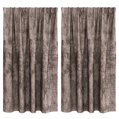 vidaXL Velvet Gordijnen 2 st Cappuccino 140 x 140 cm Fluweel