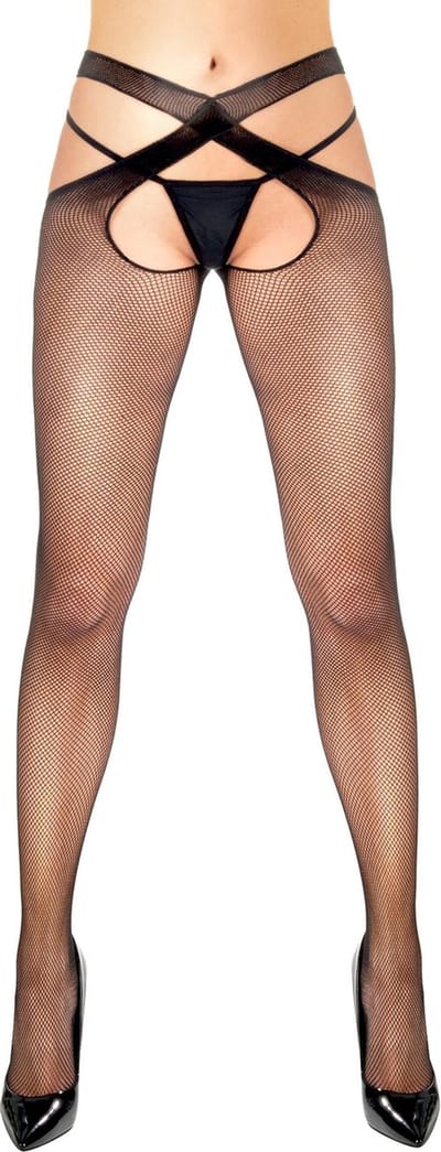 Collant Ouvert Flavia Noir T2 | ANNE D'ALES