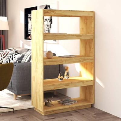 vidaXL - Boekenkast - / - kamerscherm - 80x35x135 - cm - massief - grenenhout