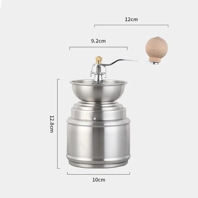 WiseGoods Premium RVS Handkoffiemolen Voor Verse Koffie En Espresso - Wonen - Drinken - Cadeau - Woonaccessoires - Zilver 9.5x22CM